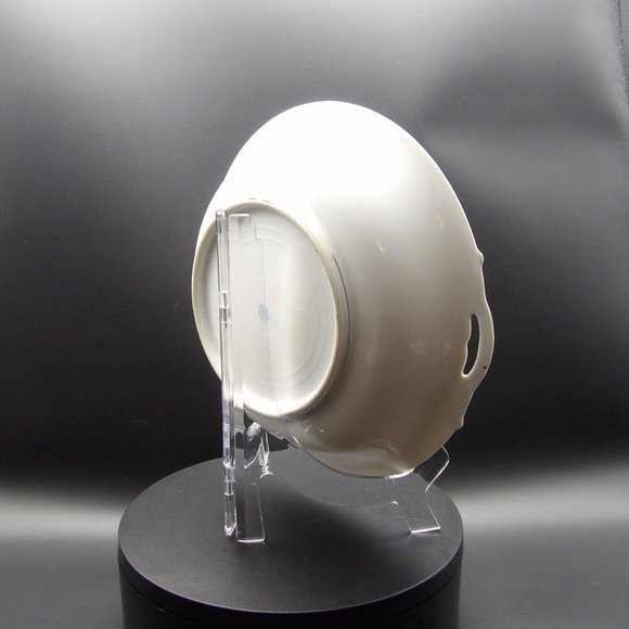 Antique Hand Painted Nippon Handled Serving Bowl Gold Rim Blue Rim Roses Blue Ni - Picture 7 of 10